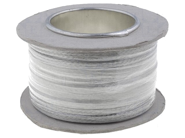 Vlechtwerk; tape; Thk: 0,75mm; W: 5mm; 30A; Verpakking: 25m Vlechtwerk; tape; Thk: 0,75mm; W: 5mm; 30A; Verpakking: 25m